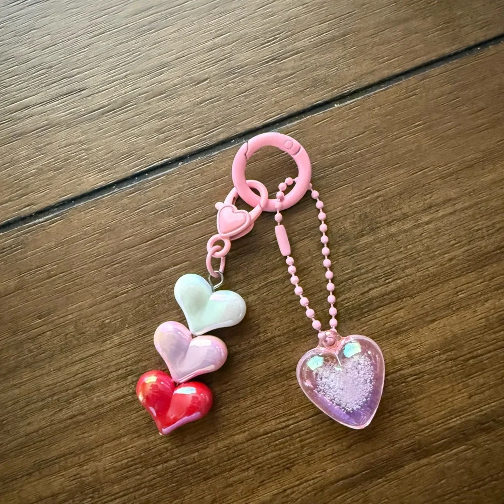 Pink Heart Keychain - Picture 1 of 1